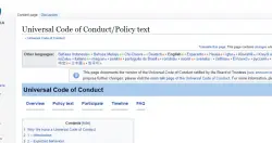 维基媒体发表《通用行为准则》，藉以规范包括维基百科在内的不良使用者行为