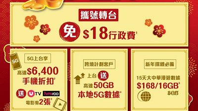 “新春多重赏”手机折扣高达 HK$6400：没有头炷香还可迎接机械财神