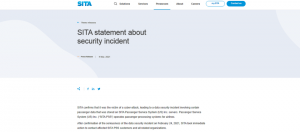 航空IT服务业者SITA遭骇，多家航空公司用户资料外泄