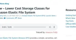AWS推出Amazon EFS新的低成本储存等级