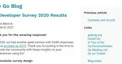 2020 Go开发者大调查：已有76％受访者将Go用于工作