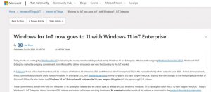 IoT双周报第102期：微软推出Windows 11 IoT企业版，能支援高速传输USB4.0与Wi-Fi 6E