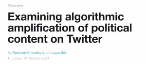 推特时间轴算法更喜欢右倾内容，原因不明
